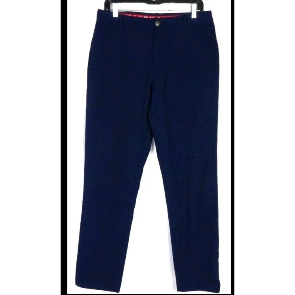PUMA GOLF Navy Blue 100% Polyester Performance Chino Pants Men 36 X 32 Athletic